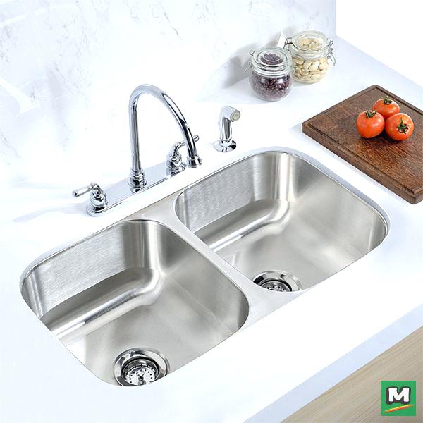 what are kitchen sinks made of clean up your kitchen quickly and quietly with this x x double bowl kitchen sink made of stainless steel this heavy duty sink is also equipped blanco kitchen sinks amazo