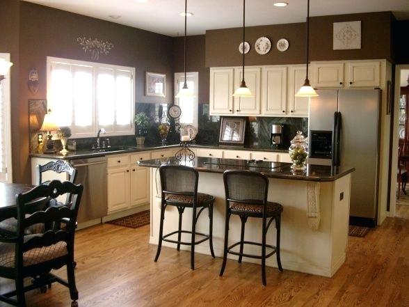 dark brown kitchen walls the walls are brown the cabinets are linen sand and dark brown kitchen cabinets with gray walls
