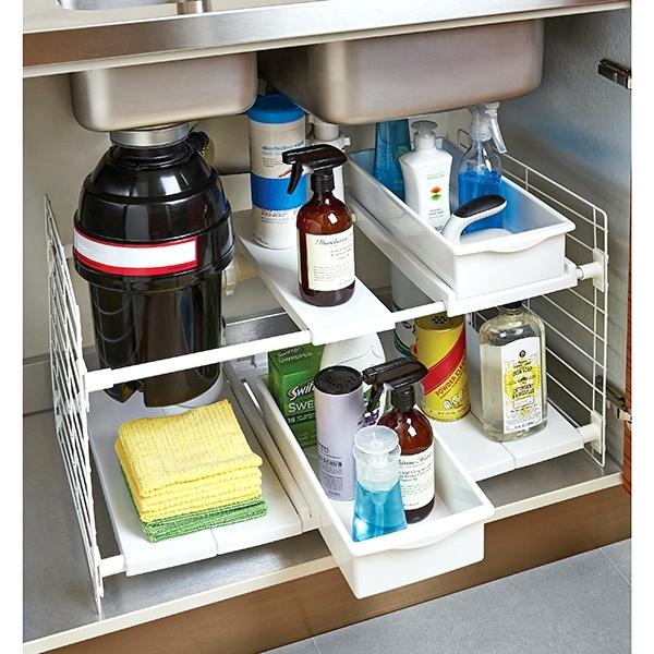 shelves under kitchen cabinets iris expandable under sink organizer open kitchen shelves instead of cabinets
