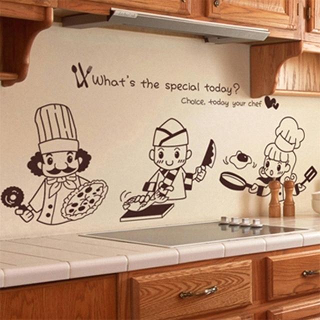 chef wall decor kitchen kitchen cooking chef wall sticker restaurant hotel pizza shop windows glass decor home cabinet tile carved fat chef kitchen wall decor