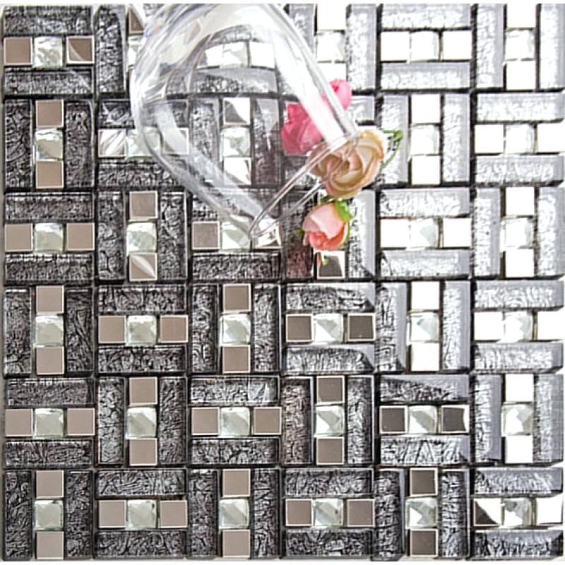 glass mirror tiles mosaic silver stainless steel mosaic tile black crystal glass diamond glass mirror tile wall kitchen decor decorative glass mirror mosaic tile backsplash