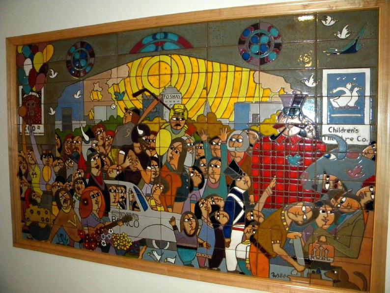 mosaic tile murals for sale this mural was custom made for a company in and depicts the history and spirit of that area this mural is 5 ft x 8 ft and is available for sale mosaic tile murals for sale