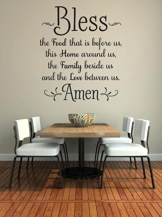 vinyl wall art for kitchen bless the food before us wall decal kitchen wall art dining room wall words vinyl wall art kitchen