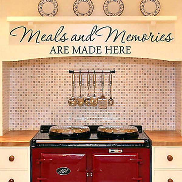 vinyl wall art for kitchen meals and memories kitchen quote vinyl wall decal sticker vinyl wall art kitchen