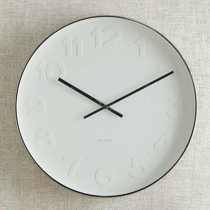 white kitchen wall clocks above the white wall clock from is made of white ceramic and steel and is available at amazon for for more white clock inspiration large white kitchen wall clocks