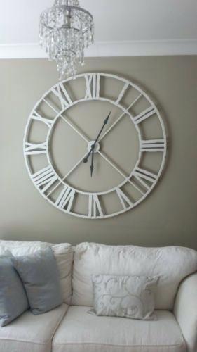 white kitchen wall clocks extra large distressed white metal roman numeral clock black and white kitchen wall clocks