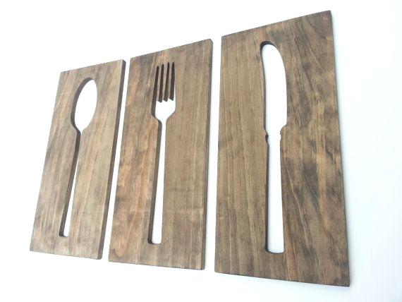 kitchen wall plaques kitchen art fork spoon knife wooden plaques wall decor housewares art carved wood wedding gift by wooden kitchen wall plaques