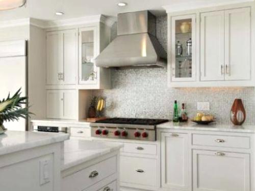 kitchen with white tiles white glass tile with white cabinets white kitchen tile backsplash ideas