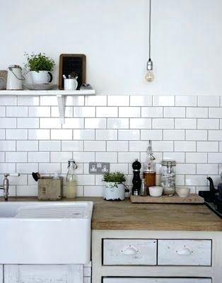 kitchen with white tiles white metro tiles grey grout kitchen